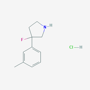 3-fluoro-3-(3-methylphenyl)pyrrolidine HydrochlorideͼƬ