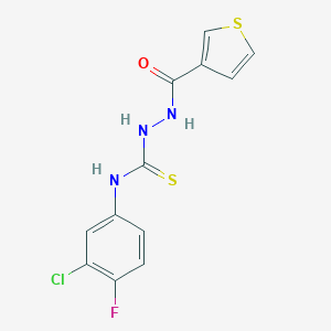 N-(3-Chloro-4-fluorophenyl)-2-(3-thienylcarbonyl)-1-hydrazinecarbothioamideͼƬ