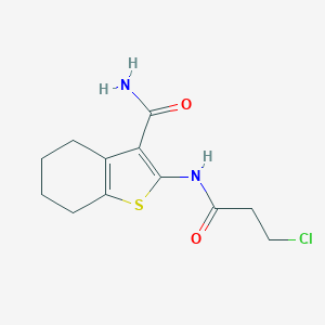 2-(3-Chloropropanamido)-4,5,6,7-tetrahydro-1-benzothiophene-3-carboxamideͼƬ