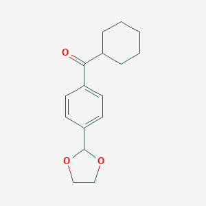 Cyclohexyl 4-(1,3-dioxolan-2-yl)phenyl ketoneͼƬ