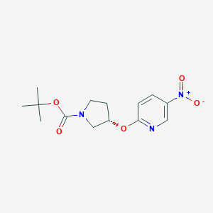 (S)-tert-Butyl 3-(5-nitropyridin-2-yloxy)pyrrolidine-1-carboxylateͼƬ