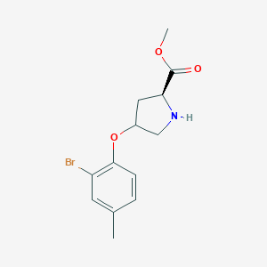 Methyl(2S,4S)-4-(2-bromo-4-methylphenoxy)-2-pyrrolidinecarboxylateͼƬ