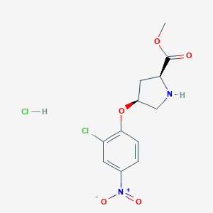 Methyl(2S,4S)-4-(2-chloro-4-nitrophenoxy)-2-pyrrolidinecarboxylate hydrochlorideͼƬ