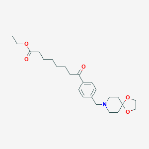 Ethyl 8-[4-[8-(1,4-dioxa-8-azaspiro-[4,5]decyl)methyl]phenyl]-8-oxooctanoateͼƬ