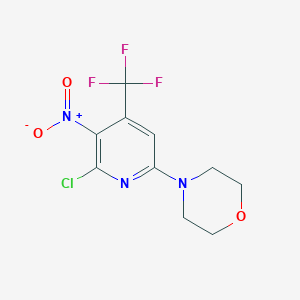 4'-(6-Chloro-5-nitro-4-(trifluoromethyl)pyridin-2-yl)morpholineͼƬ