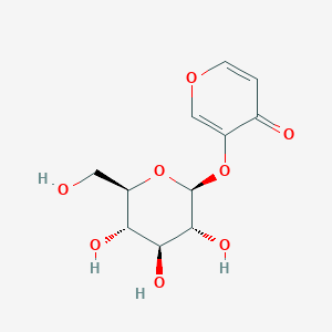 3-(((2S,3R,4S,5S,6R)-3,4,5-Trihydroxy-6-(hydroxymethyl)-tetrahydro-2H-pyran-2-yl)oxy)-4H-pyran-4-oneͼƬ