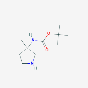 tert-butylN-(3-methylpyrrolidin-3-yl)carbamateͼƬ