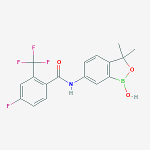 4-氟-N-(1-羟基-3,3-二甲基-1,3-二氢苯并[C][1,2]恶硼戊环-6-基)-2-(三氟甲基)苯甲酰胺图片