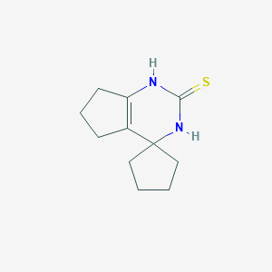 1',5',6',7'-Tetrahydrospiro[cyclopentane-1,4'-cyclopenta[d]pyrimidine]-2'-thiolͼƬ