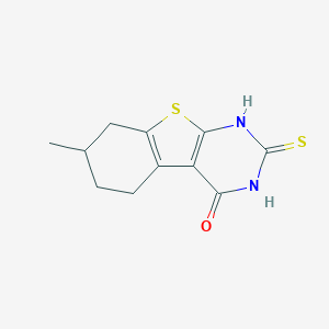 11-Methyl-5-sulfanyl-8-thia-4,6-diazatricyclo[7,4,0,0,2,7]trideca-1(9),2(7),5-trien-3-oneͼƬ