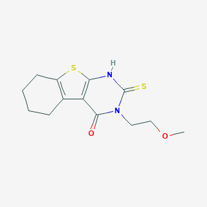 4-(2-Methoxyethyl)-5-sulfanyl-8-thia-4,6-diazatricyclo[7,4,0,0,2,7]trideca-1(9),2(7),5-trien-3-oneͼƬ