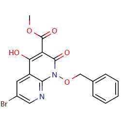 methyl1-(benzyloxy)-6-bromo-4-hydroxy-2-oxo-1,2-dihydro-1,8-naphthyridine-3-carboxylateͼƬ