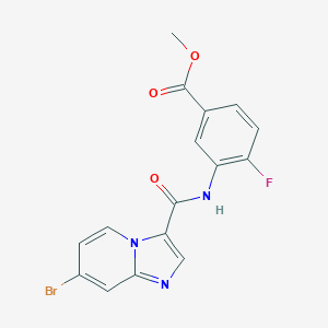 3-[(7-Bromo-imidazo[1,2-a]pyridine-3-carbonyl)-amino]-4-fluoro-benzoic acid methyl esterͼƬ