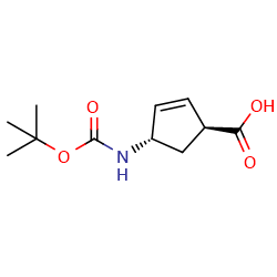 (1S,4S)-4-{[(tert-butoxy)carbonyl]amino}cyclopent-2-ene-1-carboxylicacidͼƬ
