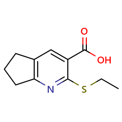 2-(ethylsulfanyl)-5H,6H,7H-cyclopenta[b]pyridine-3-carboxylicacidͼƬ