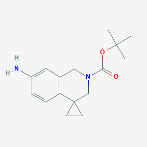7'-Aminospiro[cyclopropane-1,4'(1'H)-isoquinoline]-2'(3'H)carboxylic Acid 1,1-Dimethyl EsterͼƬ