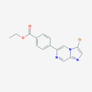 Ethyl 4-(3-bromoimidazo[1,2-a]pyrazin-6-yl)benzoateͼƬ