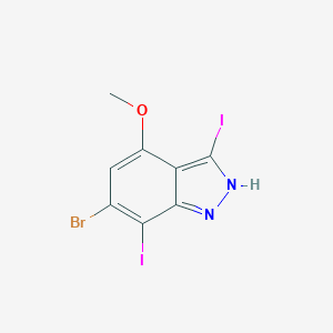 6-Bromo-3,7-diiodo-4-methoxy(1H)indazoleͼƬ