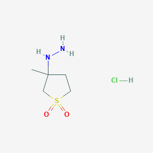 3-hydrazinyl-3-methyl-1?-thiolane-1,1-dionehydrochlorideͼƬ