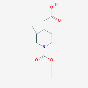2-{1-[(tert-butoxy)carbonyl]-3,3-dimethylpiperidin-4-yl}aceticacidͼƬ