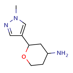 2-(1-methyl-1H-pyrazol-4-yl)oxan-4-amineͼƬ