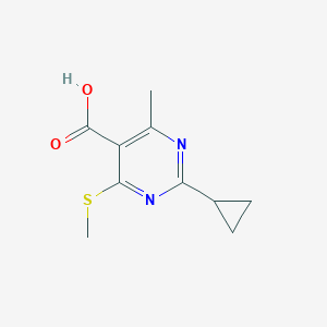 2-cyclopropyl-4-methyl-6-(methylsulfanyl)pyrimidine-5-carboxylic AcidͼƬ