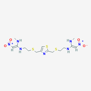 N1,N1'-[2,4-Thiazolediylbis(methylenethio-2,1-ethanediyl)]bis(N'-methyl-2-nitro-1,1-ethenediamine)ͼƬ