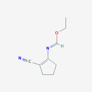 Ethyl(2-cyanocyclopent-1-en-1-yl)imidoformateͼƬ