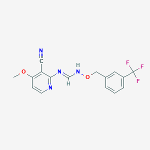 N-(3-Cyano-4-methoxy-2-pyridinyl)-N'-{[3-(trifluoromethyl)benzyl]oxy}iminoformamideͼƬ