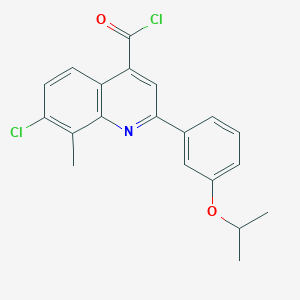 7-chloro-2-(3-isopropoxyphenyl)-8-methylquinoline-4-carbonyl chlorideͼƬ