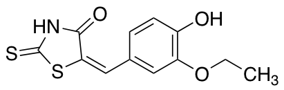 (5E)-5-(3-Ethoxy-4-hydroxybenzylidene)-2-mercapto-1,3-thiazol-4(5H)-oneͼƬ