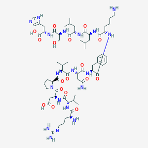 L-Arginyl-L-valyl-L--aspartyl-L-prolyl-L-valyl-L-asparaginyl-L-phenylalanyl-L-lysyl-L-leucyl-L-leucyl-L-seryl-L-histidineͼƬ