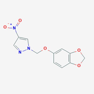 1-[(1,3-benzodioxol-5-yloxy)methyl]-4-nitro-1H-pyrazoleͼƬ