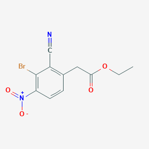 Ethyl 3-bromo-2-cyano-4-nitrophenylacetateͼƬ