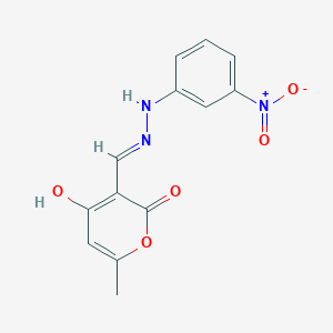 4-hydroxy-6-methyl-2-oxo-2H-pyran-3-carbaldehyde N-(3-nitrophenyl)hydrazoneͼƬ