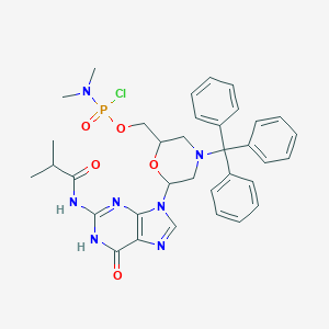 [(2S,6R)-6-{N2-Isobutyryl-guanin-9-yl}-4-tritylmorpholin-2-yl]methyl Dimethylphosphoramide ChloridateͼƬ