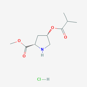 Methyl(2S,4S)-4-(isobutyryloxy)-2-pyrrolidinecarboxylate hydrochlorideͼƬ