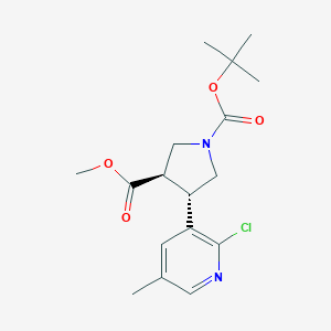 (Racemic trans)-1-tert-butyl 3-methyl 4-(2-Chloro-5-methylpyridin-3-yl)pyrrolidine-1,3-dicarboxylateͼƬ