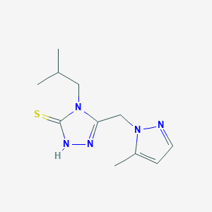 4-Isobutyl-5-(5-methyl-pyrazol-1-ylmethyl)-4H-[1,2,4]triazole-3-thiolͼƬ