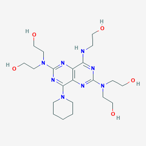 2,2',2'',2'''-[[4-[(2-Hydroxyethyl)amino]-8-(1-piperidinyl)pyrimido[5,4-d]pyrimidine-2,6-diyl]dinitrilo]tetrakisethanol(Dipyridamole Impurity)ͼƬ