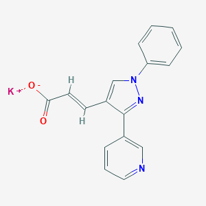 potassium 3-[1-phenyl-3-(pyridin-3-yl)-1H-pyrazol-4-yl]prop-2-enoateͼƬ