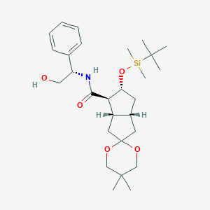 (3a'S,4'R,5'R,6a'R)-5'-[[(1,1-Dimethylethyl)dimethylsilyl]oxy]hexahydro-N-[(1R)-2-hydroxy-1-phenylethyl]-5,5-dimethyl-spiro[1,3-dioxane-2,2'(1'H)-pentalene]-4'-carboxamideͼƬ