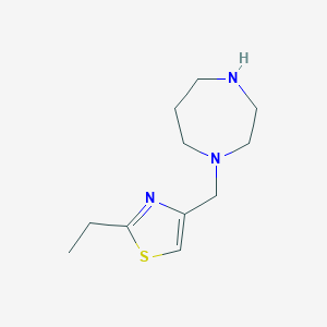 1-[(2-Ethyl-1,3-thiazol-4-yl)methyl]-1,4-diazepaneͼƬ