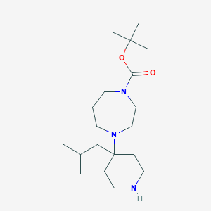 tert-butyl 4-[4-(2-methylpropyl)piperidin-4-yl]-1,4-diazepane-1-carboxylateͼƬ