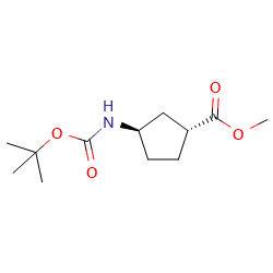 Methyl(1R,3R)-3-{[(tert-butoxy)carbonyl]amino}cyclopentane-1-carboxylateͼƬ