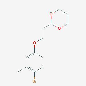 2-[2-(4-Bromo-3-methyl-phenoxy)ethyl]-1,3-dioxaneͼƬ