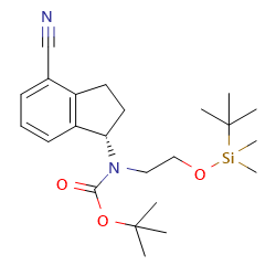 tert-butylN-{2-[(tert-butyldimethylsilyl)oxy]ethyl}-N-[(1S)-4-cyano-2,3-dihydro-1H-inden-1-yl]carbamateͼƬ