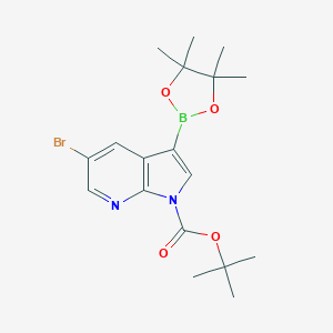 tert-butyl5-bromo-3-(4,4,5,5-tetramethyl-1,3,2-dioxaborolan-2-yl)-1H-pyrrolo[2,3-b]pyridine-1-carboxylateͼƬ