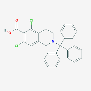 5,7-dichloro-2-(triphenylmethyl)-1,2,3,4-tetrahydroisoquinoline-6-carboxylicacid图片