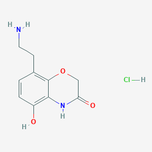 8-(2-aminoethyl)-5-hydroxy-3,4-dihydro-2H-1,4-benzoxazin-3-onehydrochlorideͼƬ